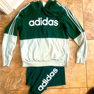 Adidas Women’s Matching Leggings & Sweatshirt